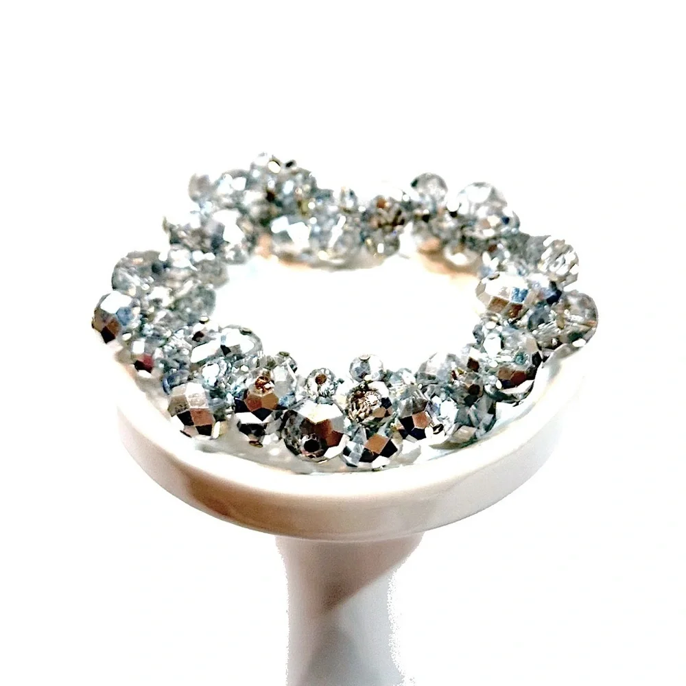 WHITE HOUSE BLACK MARKET Crystal Bauble Elastic Bracelet 💎 SPARKLY!💎​ - Picture 4 of 7